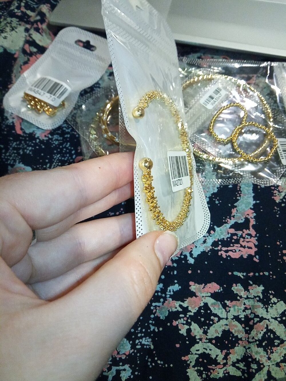 24k gold filled multifaceted rock candy maxi cuff bracelet